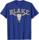 Vintage Blake Name T-Shirt - T-Shirt | Royal