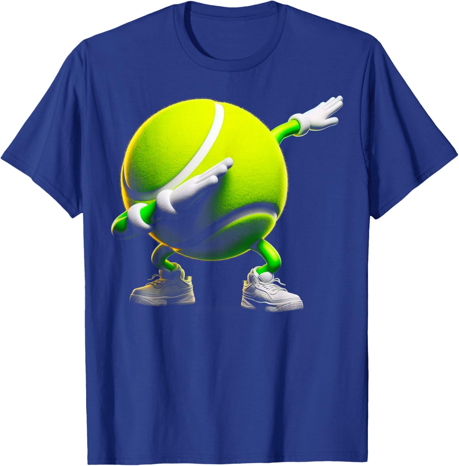 Funny Dabbing Dab Tennis Ball Joke Tennis Player T-Shirt - T-Shirt | Royal