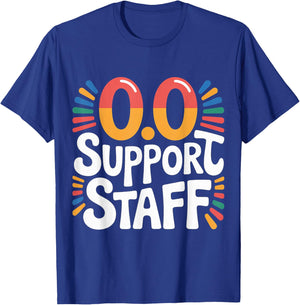 0.0 Support Staff Marathon Cheer Squad T-Shirt - T-Shirt | Royal