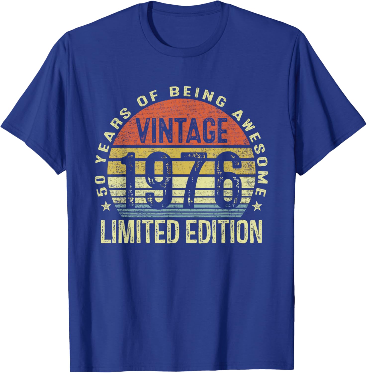 Vintage 1976 Limited Edition 50 Year Old Gifts 50th Birthday T-Shirt - T-Shirt | Royal