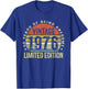 Vintage 1976 Limited Edition 50 Year Old Gifts 50th Birthday T-Shirt - T-Shirt | Royal
