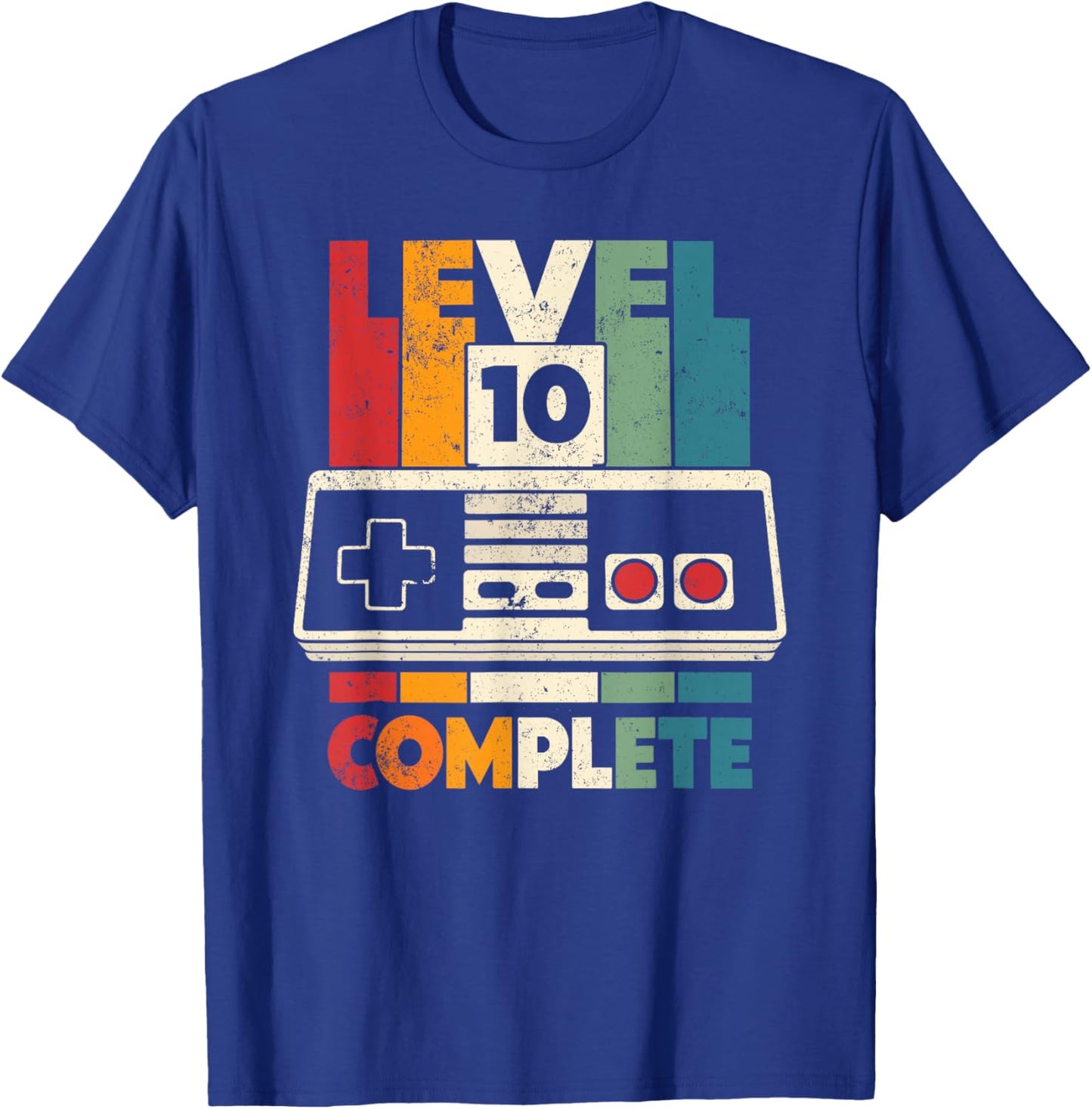 10th Wedding Anniversary Him Her Vintage Level 10 Complete T-Shirt - T-Shirt | Royal