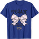 Fifth 5th Grade Grad 2026 Bow Elementary School Graduate T-Shirt - T-Shirt | Royal