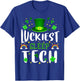 Luckiest Sleep Tech St Patricks Day Leprechaun T-Shirt - T-Shirt | Royal