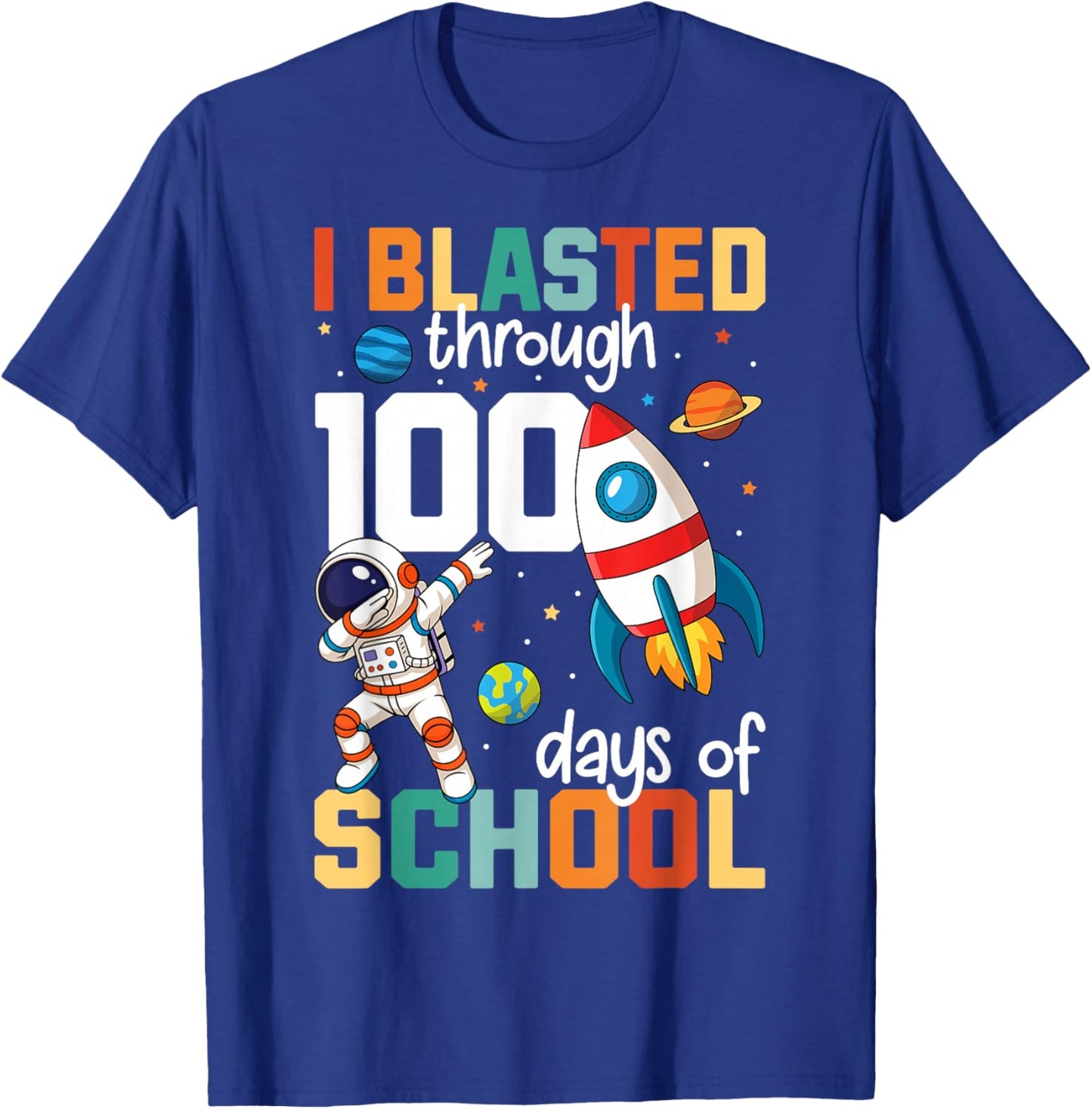 100 Days of School Boys 100th Day of School Kids Toddler T-Shirt - T-Shirt | Royal