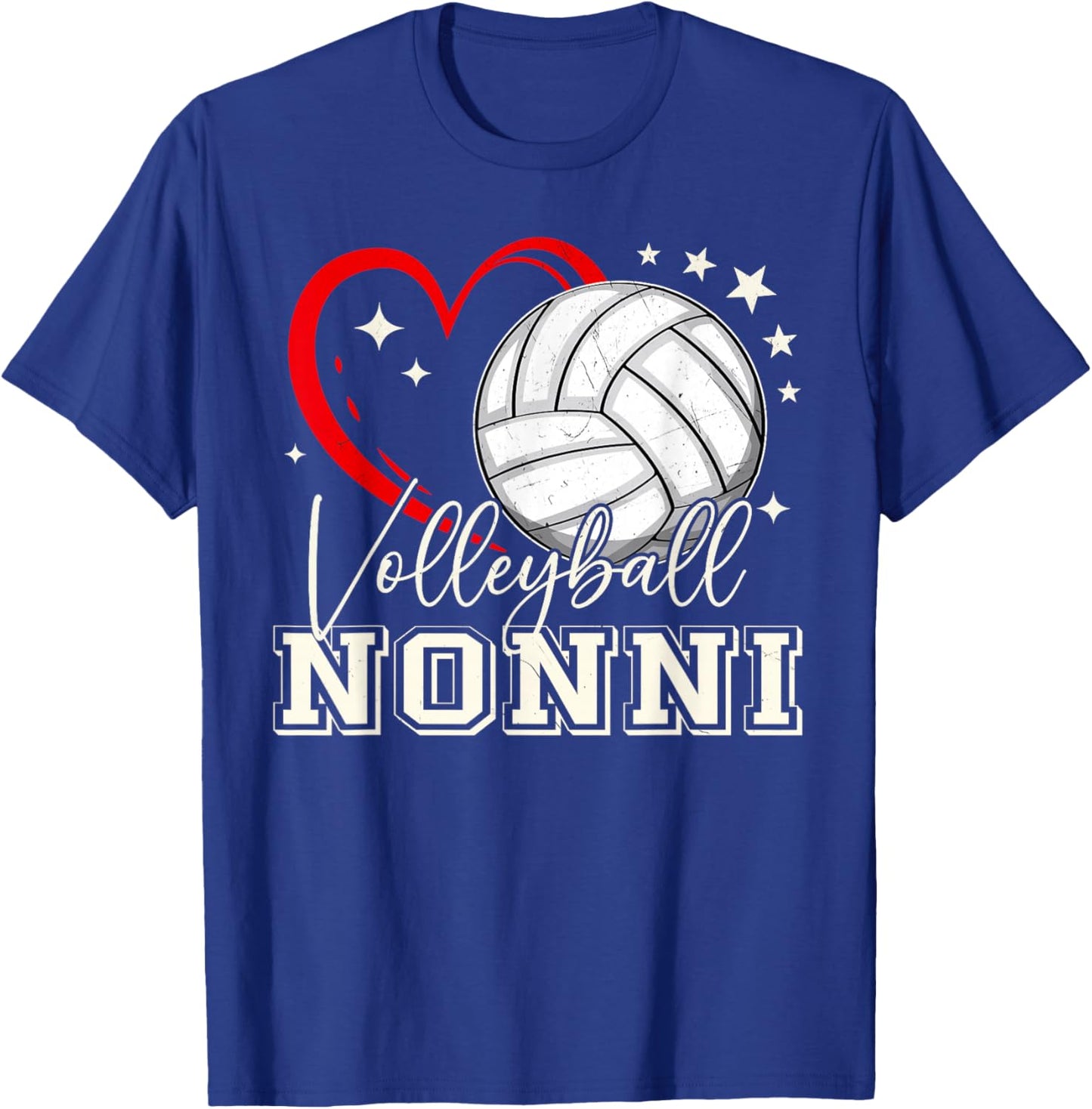 Volleyball Nonni Family Matching Cute Volleyball Lover T-Shirt - T-Shirt | Royal