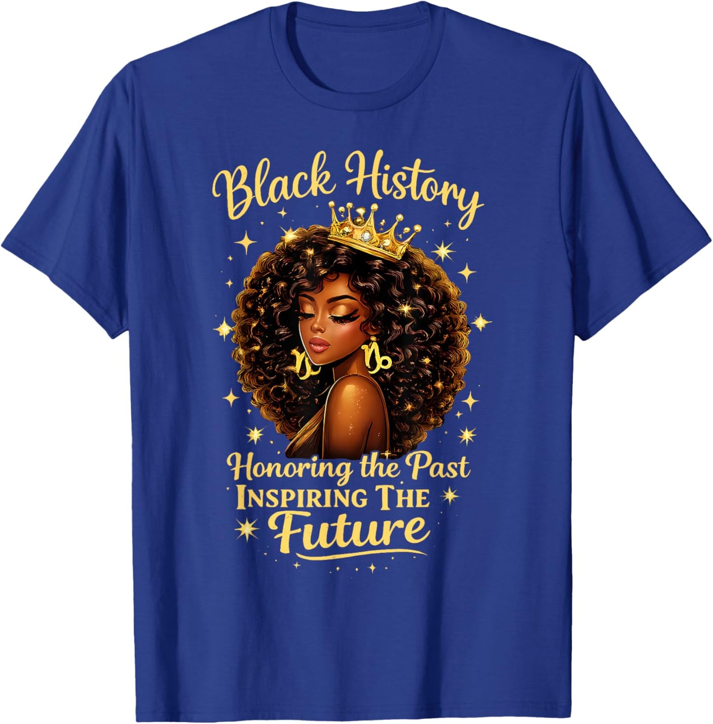 Black History Honoring The Past Inspiring The Future Teacher T-Shirt - T-Shirt | Royal