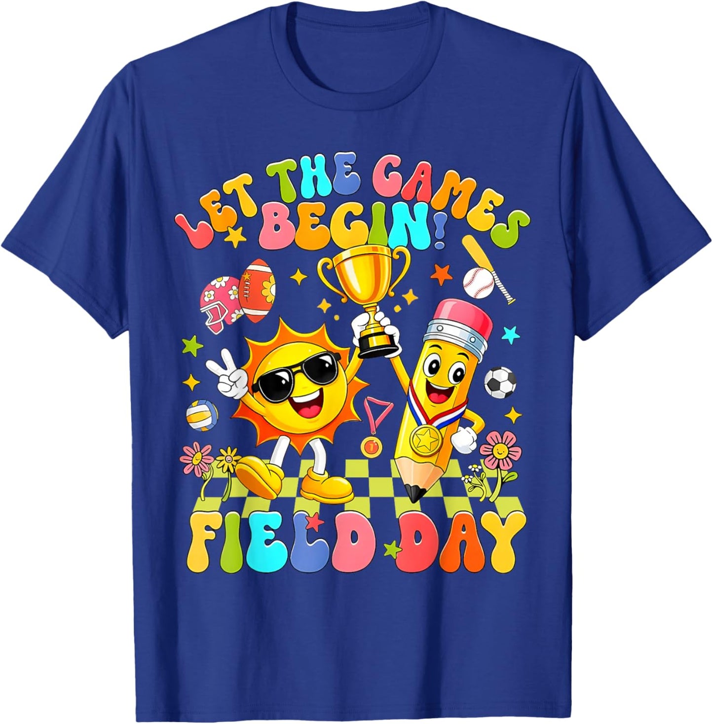 Field Day Let The Games Begin Field Day 2026 Teacher Student T-Shirt - T-Shirt | Royal