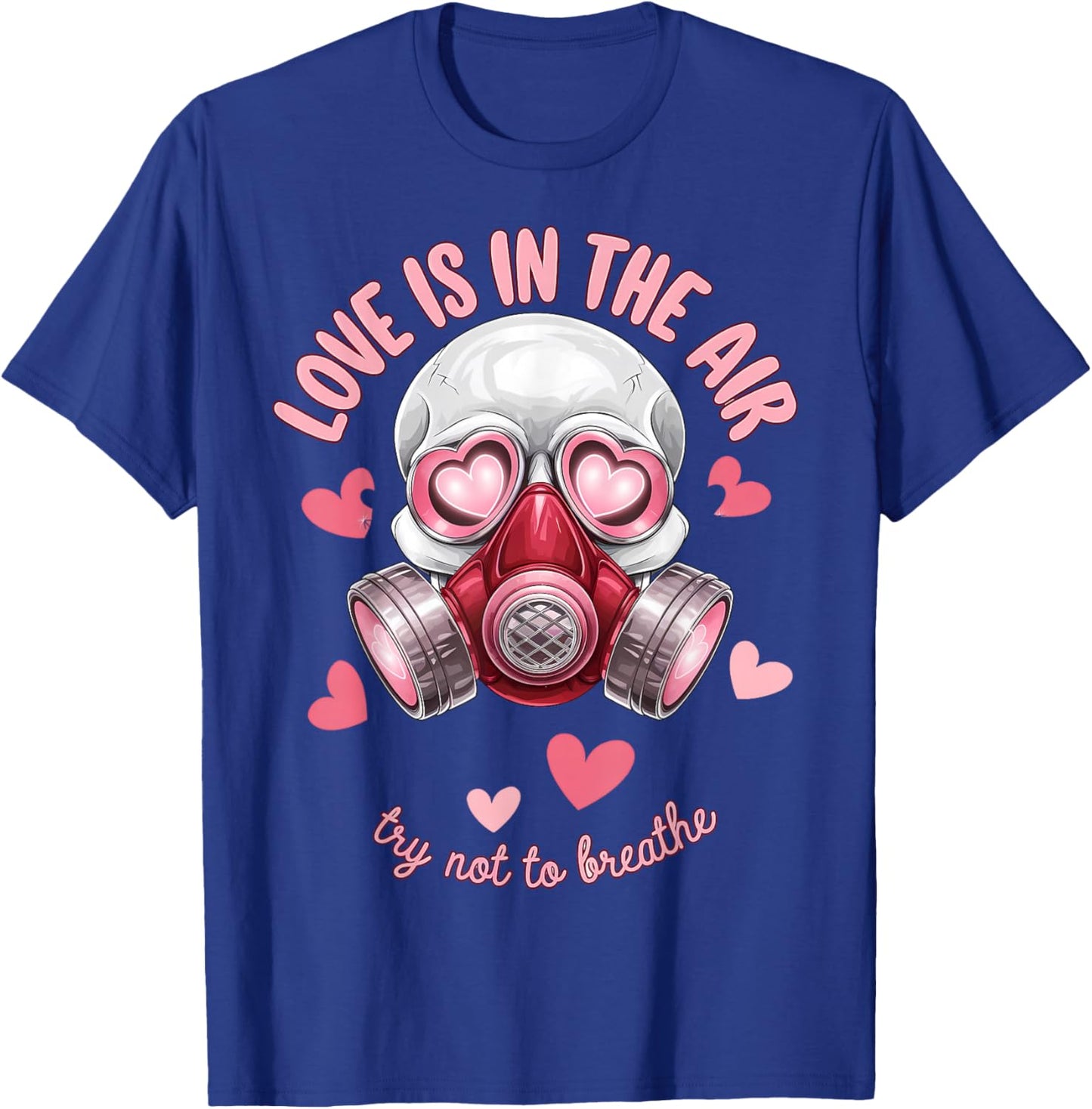 Valentine Skull Gas Mask Love Romance T-Shirt - T-Shirt | Royal