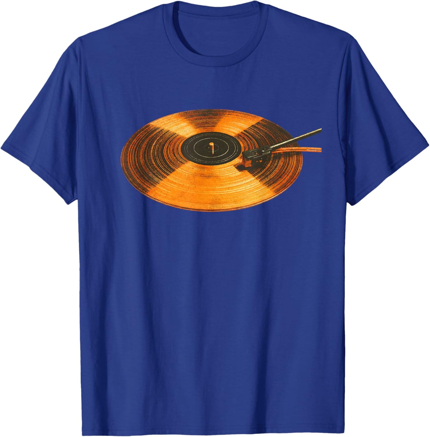 Spinning Vinyl Record Design for Music Lovers and DJs T-Shirt - T-Shirt | Royal