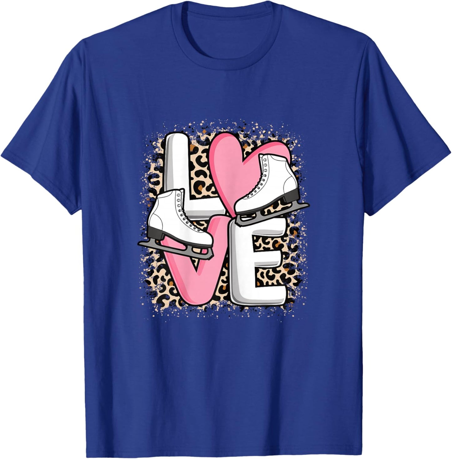 Love Ice Skating Cute Skate Figure Skater Women Girls T-Shirt - T-Shirt | Royal