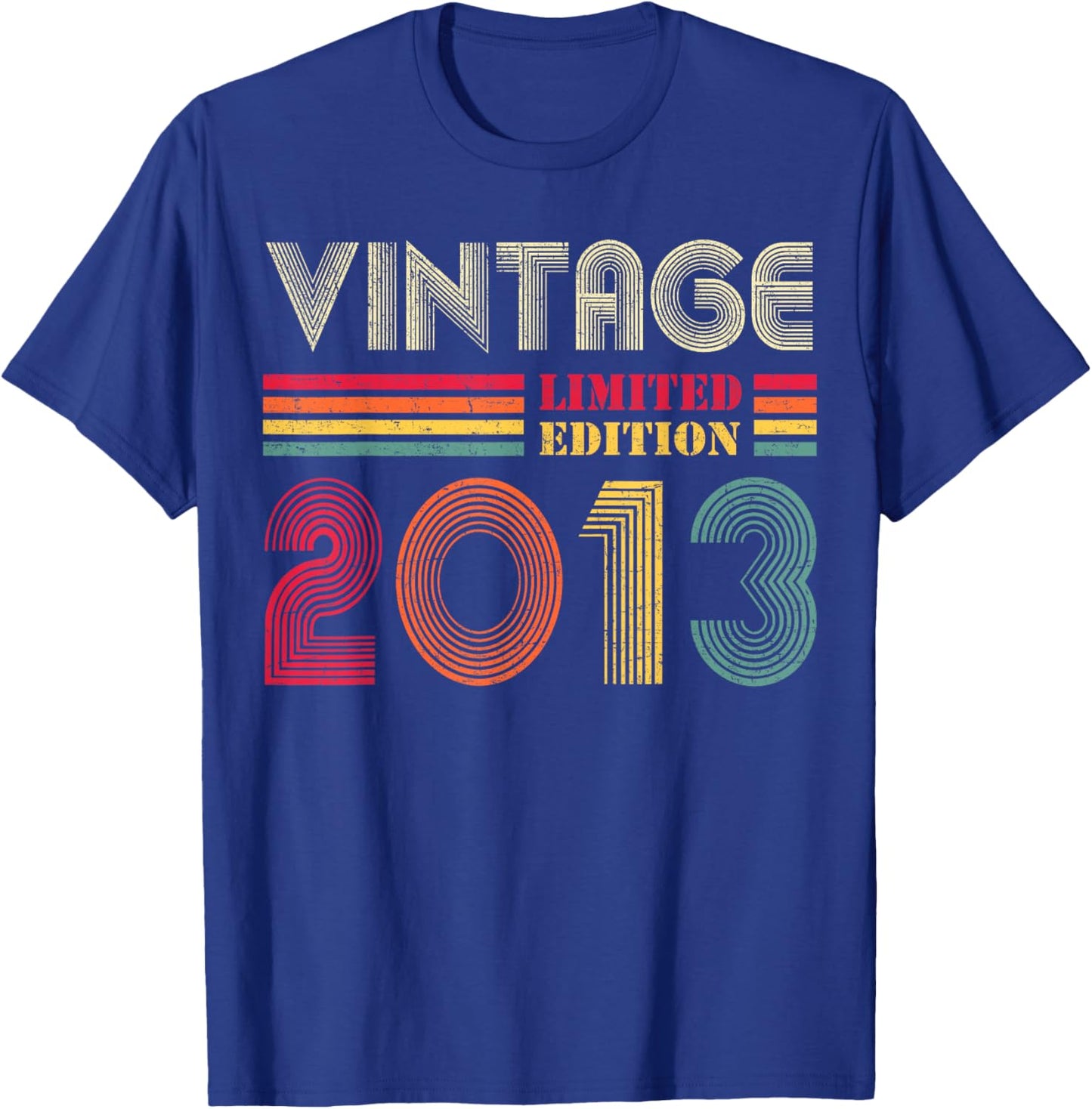 13 Year Old Gifts Vintage 2013 13th Birthday Boys Girls T-Shirt - T-Shirt | Royal
