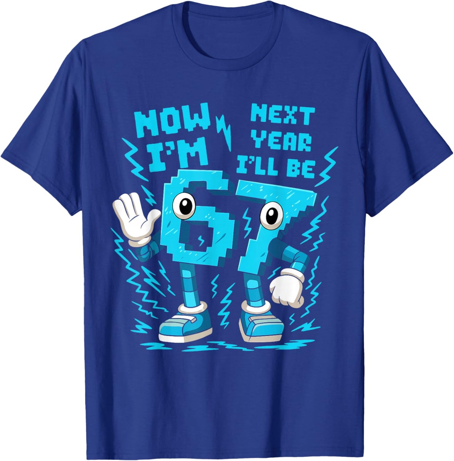 Now I'm 6 Next Year I'll Be 7 Italian Brainrot 6th Birthday T-Shirt - T-Shirt | Royal