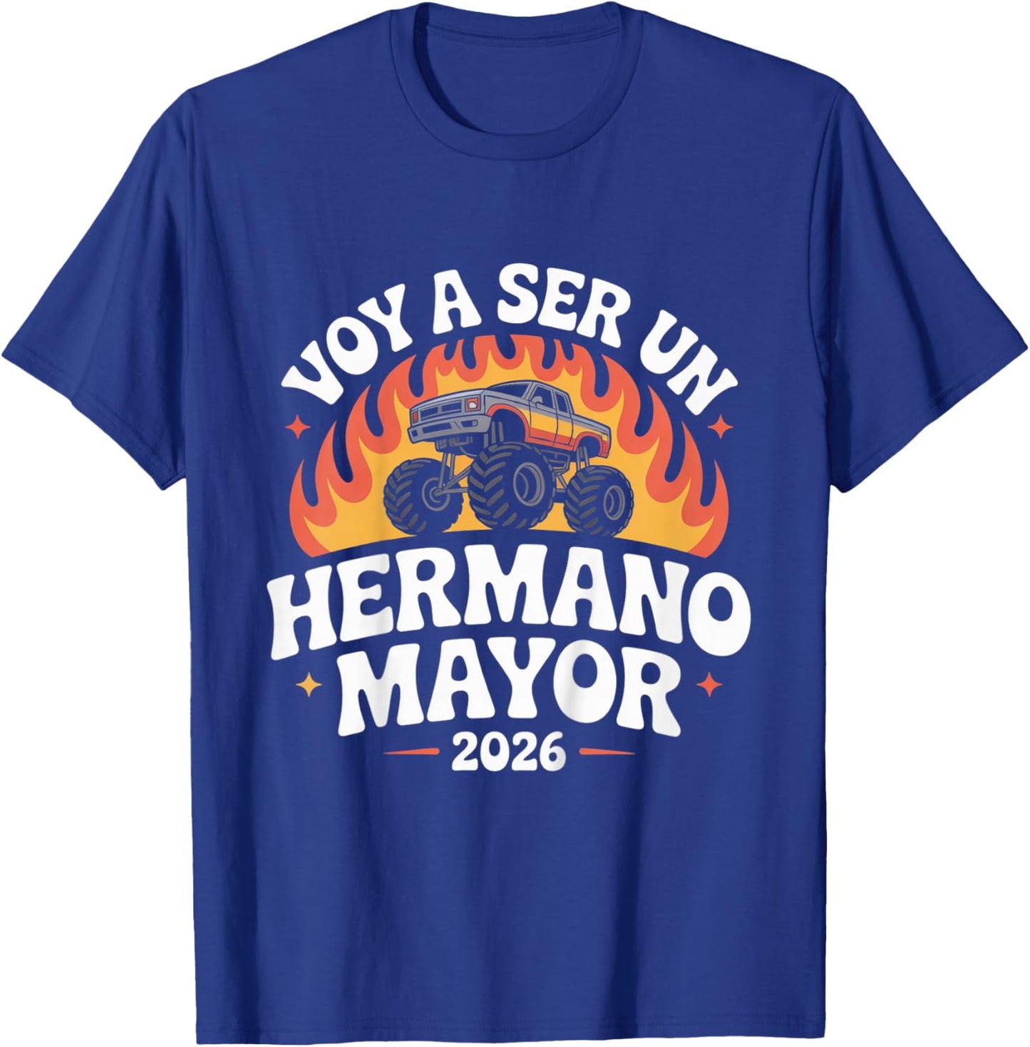 Kids Hermano Mayor 2026 Promoted to Big Brother Spanish Groovy T-Shirt - T-Shirt | Royal