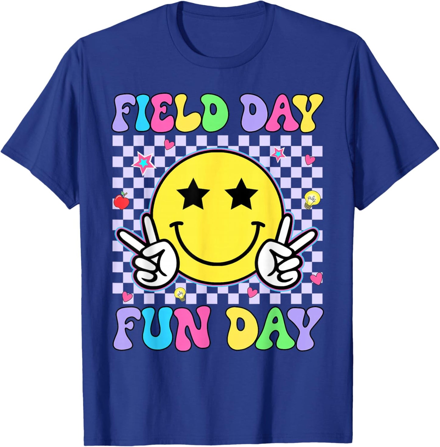 Retro Groovy Field Day Fun Day Teacher Kids Field Day 2026 T-Shirt - T-Shirt | Royal