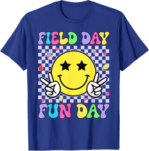 Retro Groovy Field Day Fun Day Teacher Kids Field Day 2026 T-Shirt - T-Shirt | Royal
