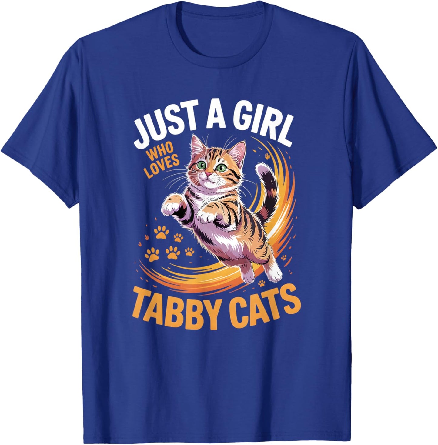 Girls Tabby Cat T-Shirt - T-Shirt | Royal