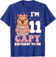 11 Years Old Capy Birthday to Me 11th Birthday Capybara Girl T-Shirt - T-Shirt | Royal