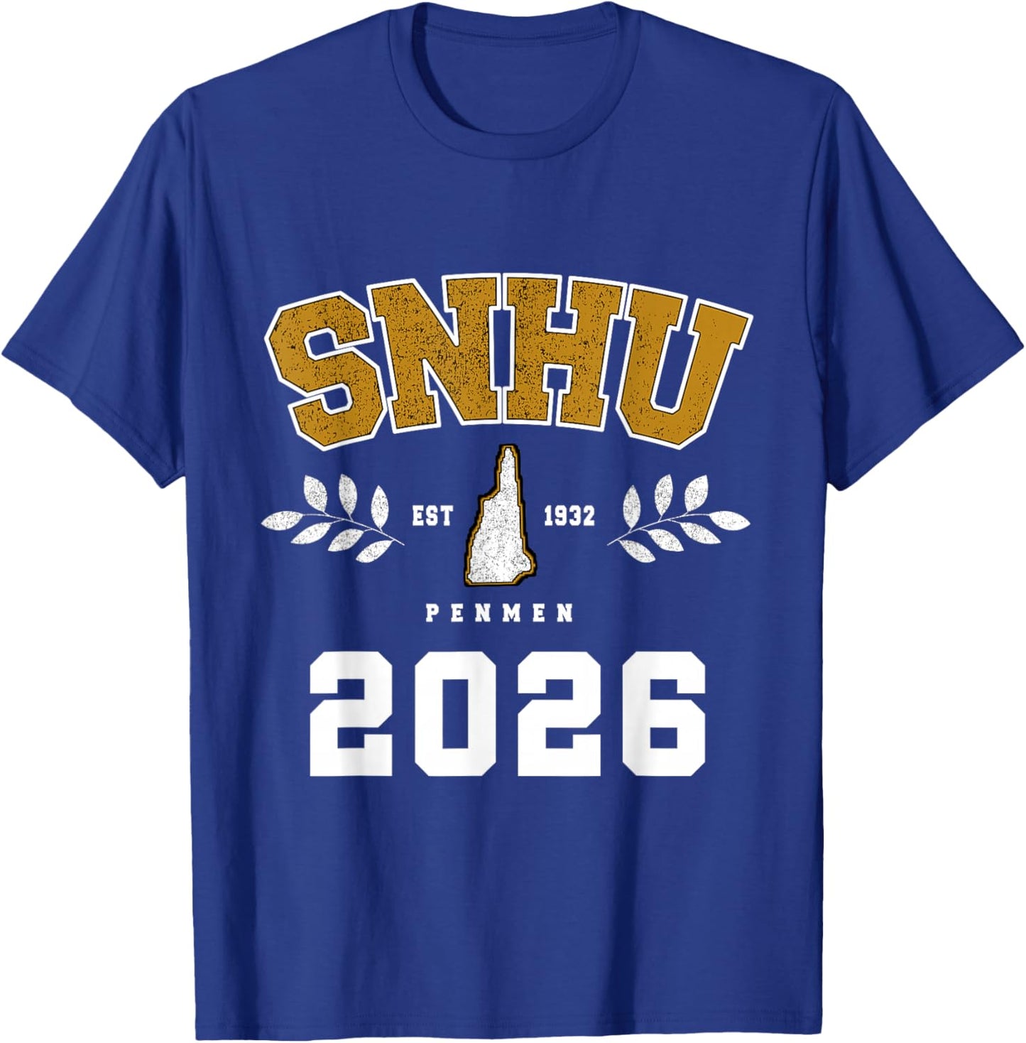 SNHU Arch Retro College University Athletic Sports T-Shirt - T-Shirt | Royal