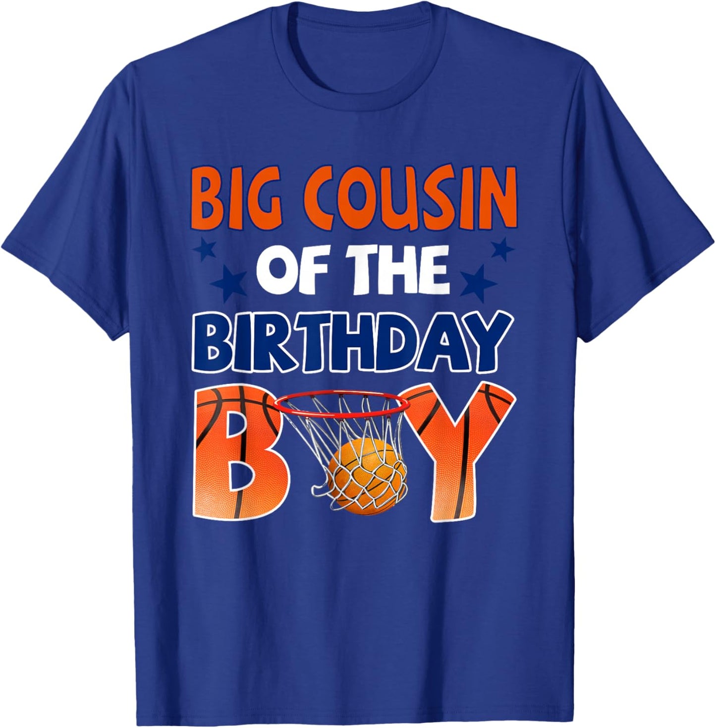 Basketball Big Cousin of The Birthday Boy Family Matching T-Shirt - T-Shirt | Royal
