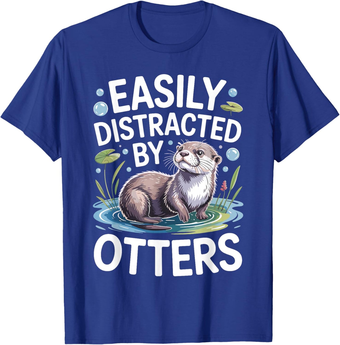 Funny Otter Art Women Kids Sea Animal Otter Lover T-Shirt - T-Shirt | Royal