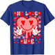 One Love Dude Heart Dripping Peace Sign Valentine Men Boy T-Shirt - T-Shirt | Royal