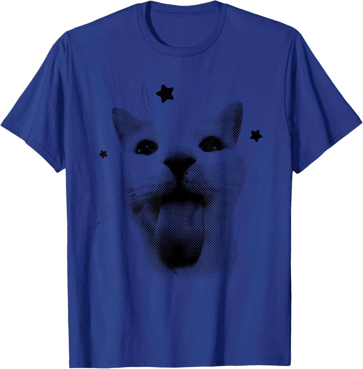 Funny Y2k Cat Silly Cats 90s Retro Kitten for Cat Lovers T-Shirt - T-Shirt | Royal