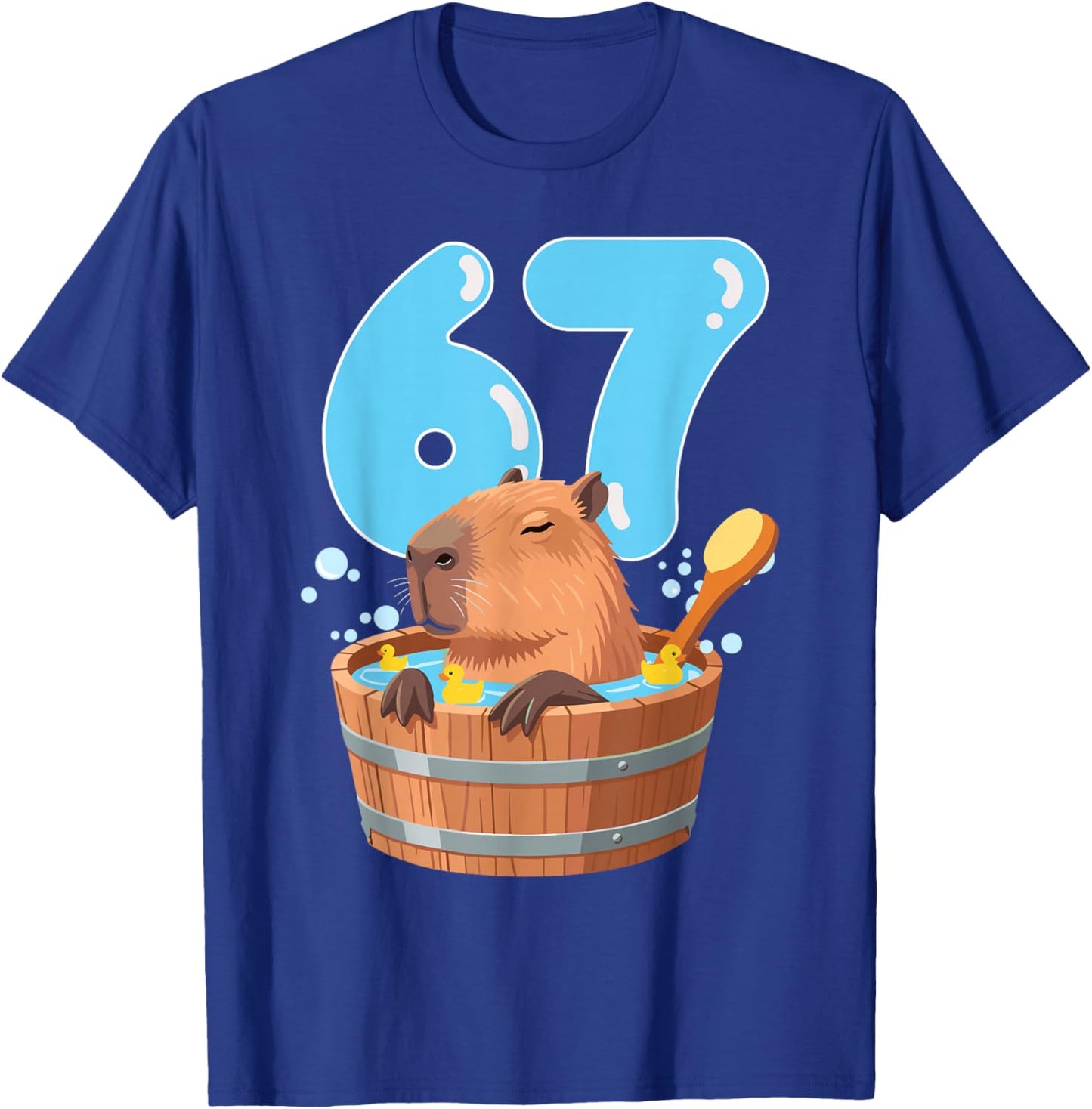 67 Six Seven 6-7 Capybara Funny Teen Kids Capybara 67 T-Shirt - T-Shirt | Royal
