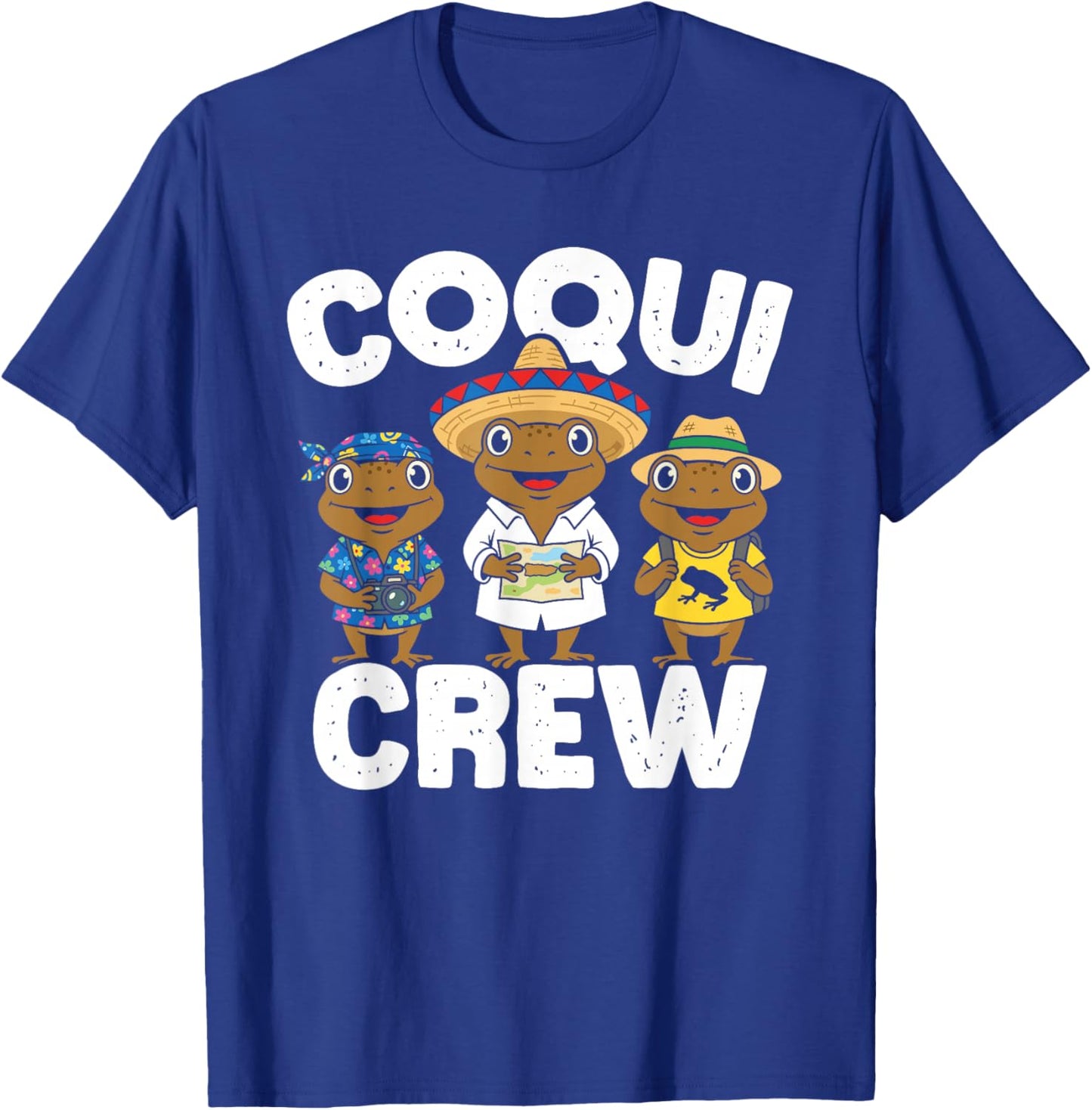 Coqui Crew Puerto Rican Frog Friends Heritage Boricua T-Shirt - T-Shirt | Royal