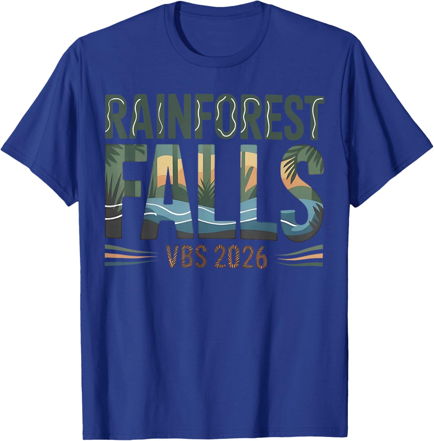 Rainforest Falls VBS 2026 Stamp Exploring The Nature of God T-Shirt - T-Shirt | Royal