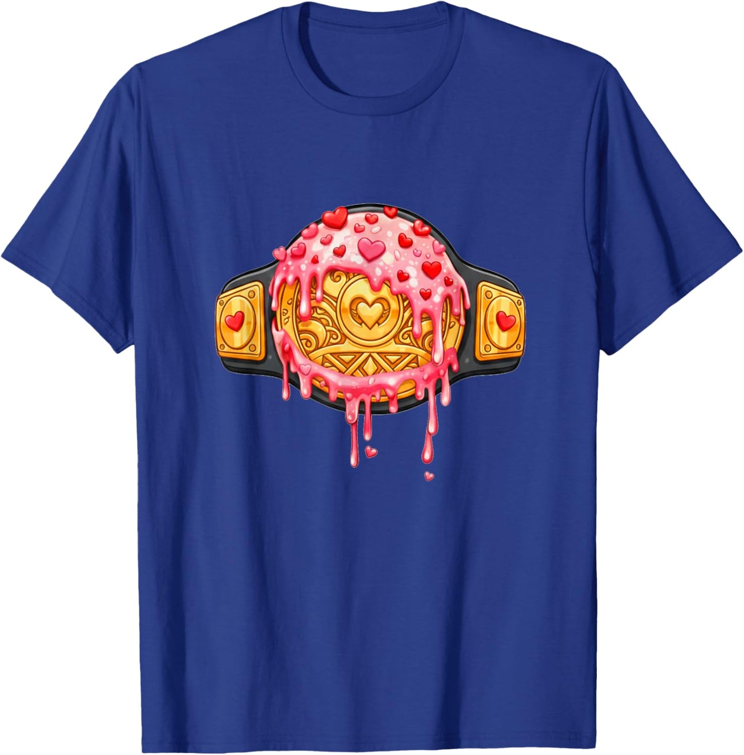 Wrestling Valentines Day Ice Cream Drip Heart Boys T-Shirt - T-Shirt | Royal