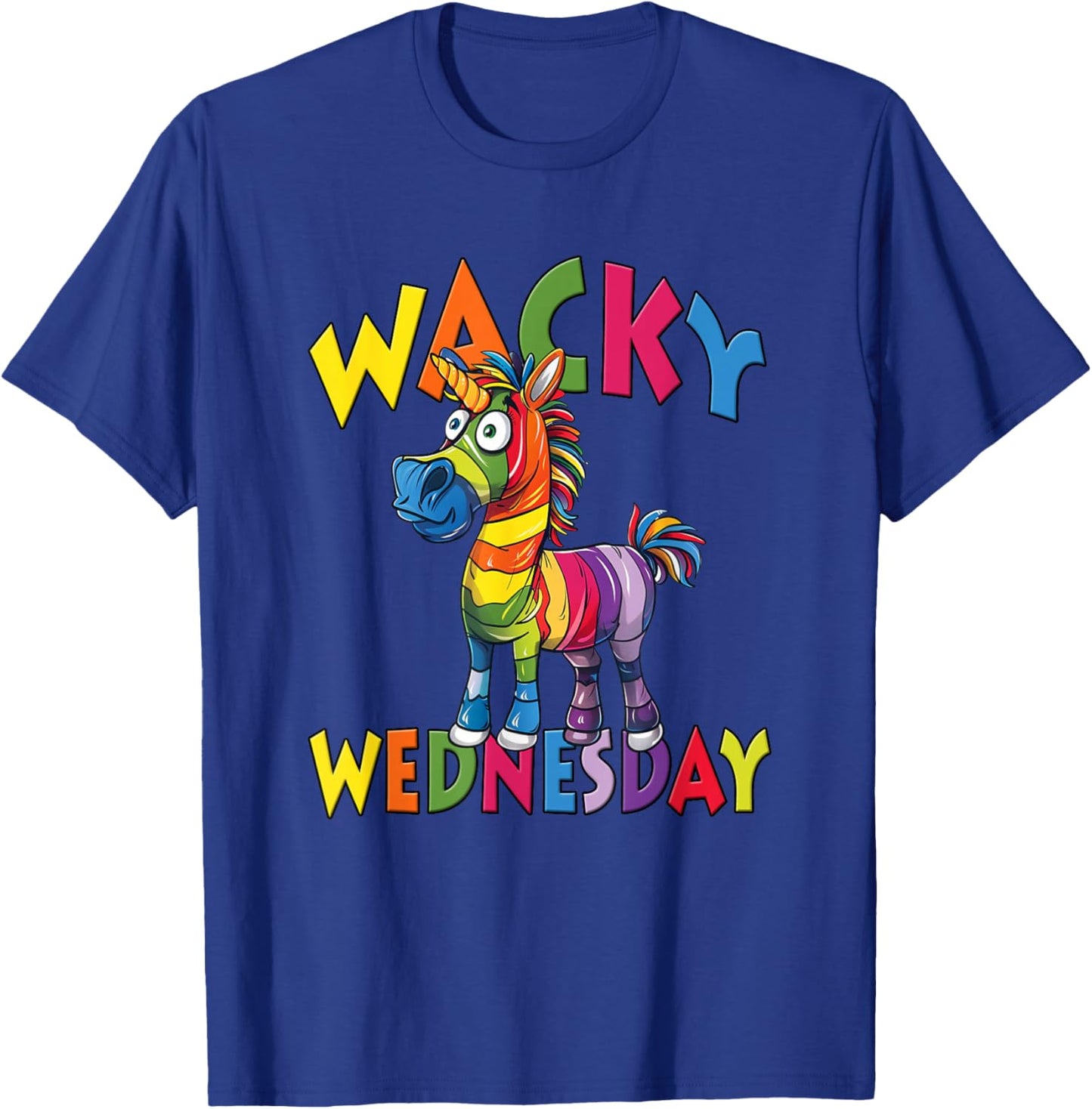 Wacky Wednesday Kids and Teachers | Mismatch Day Spirit Week T-Shirt - T-Shirt | Royal