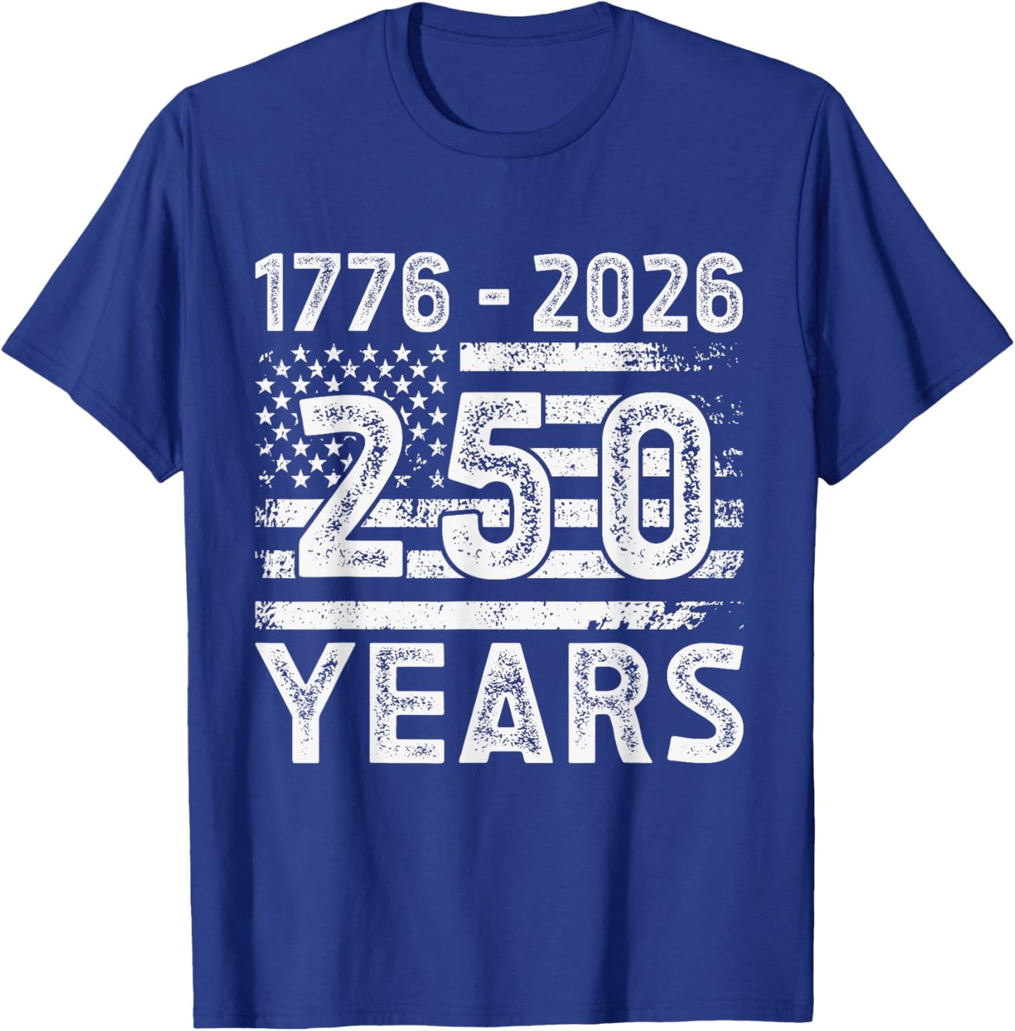 250th Anniversary American Flag 4th of July USA 250 Years T-Shirt - T-Shirt | Royal