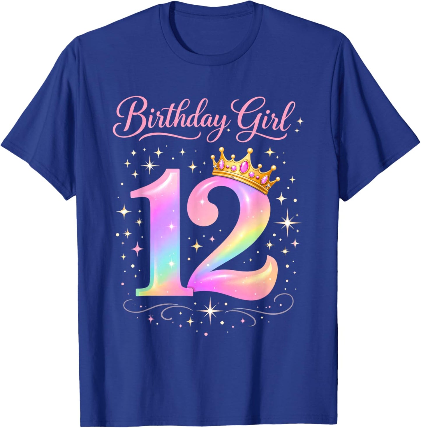12th Birthday for Girls Twelve 12 Year Old T-Shirt - T-Shirt | Royal