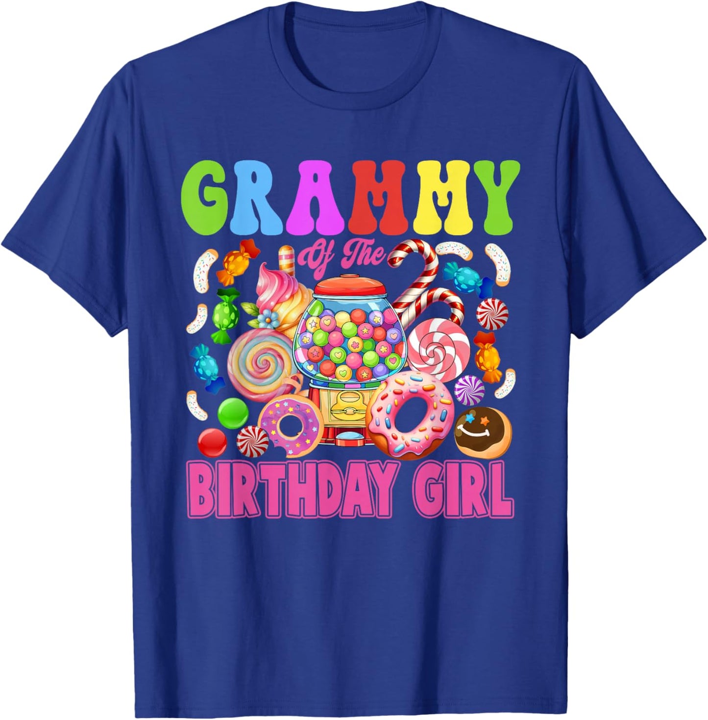 Grammy of The Birthday Girl Candyland Matching Family T-Shirt - T-Shirt | Royal