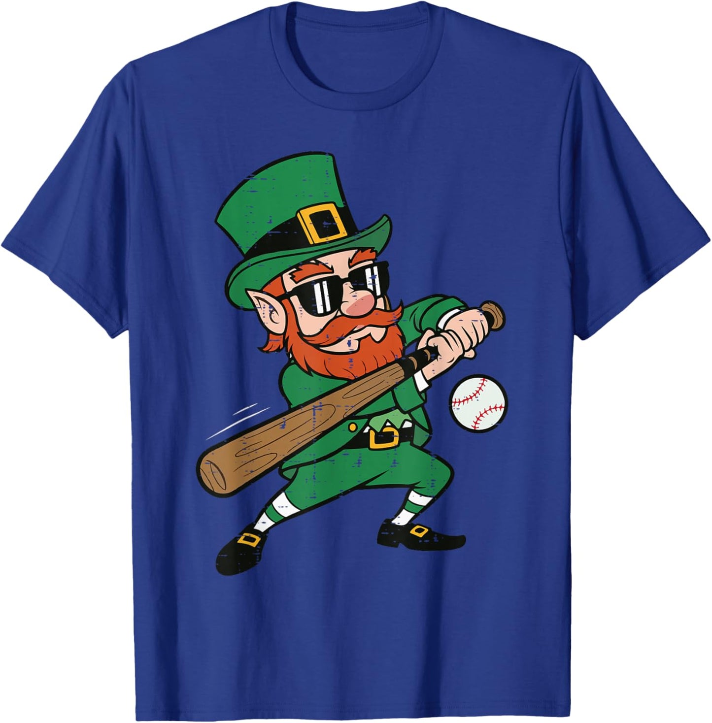Leprechaun Baseball St Patricks Day Saint Pattys Men Boys T-Shirt - T-Shirt | Royal