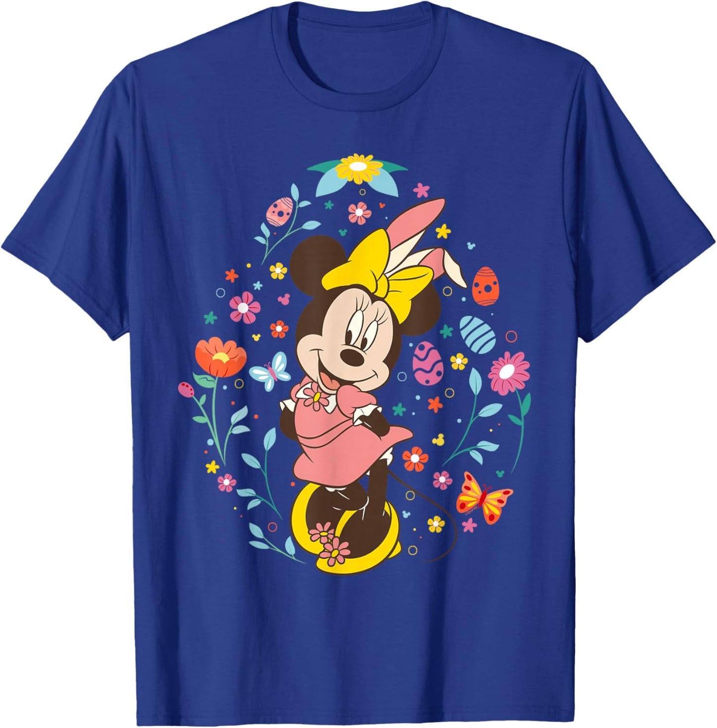 Disney Minnie Mouse with Bunny Ears and Easter Egg Spring T-Shirt - T-Shirt | Royal