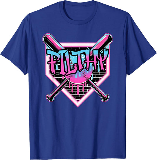 Funny Baseball Ice Cream Drip Pitcher Filthy T-Shirt - T-Shirt | Royal