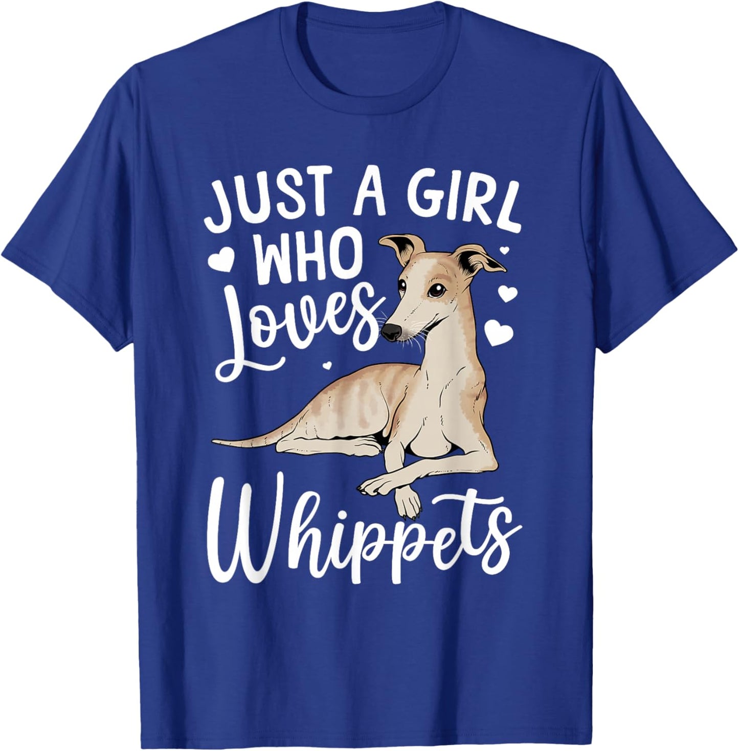 Funny Whippet Art Girls Whippet Dog Lover Whippet T-Shirt - T-Shirt | Royal
