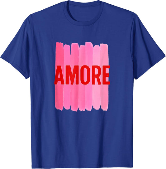 Amore Bold Brushstroke Valentine Romance T-Shirt - T-Shirt | Royal