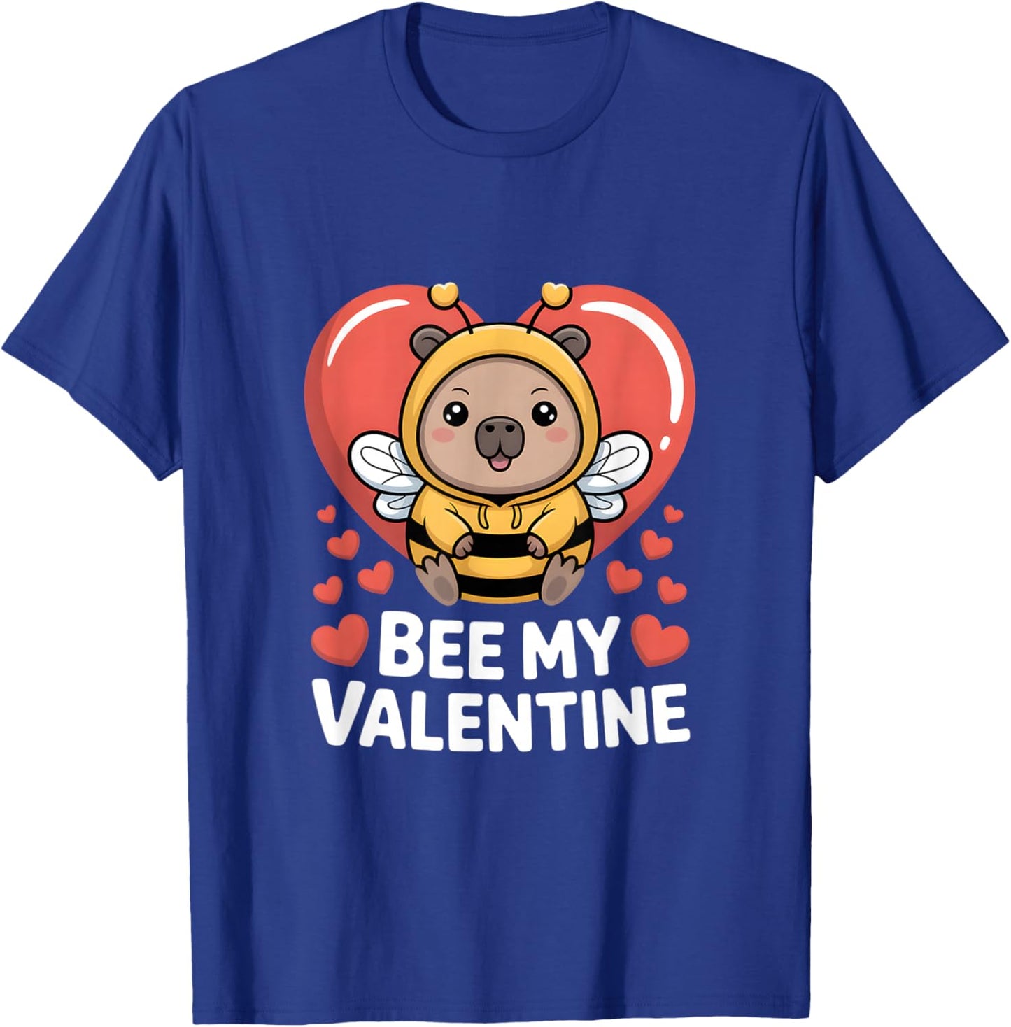 Love Bear Bee Heart Bee My Valentine Motif T-Shirt - T-Shirt | Royal