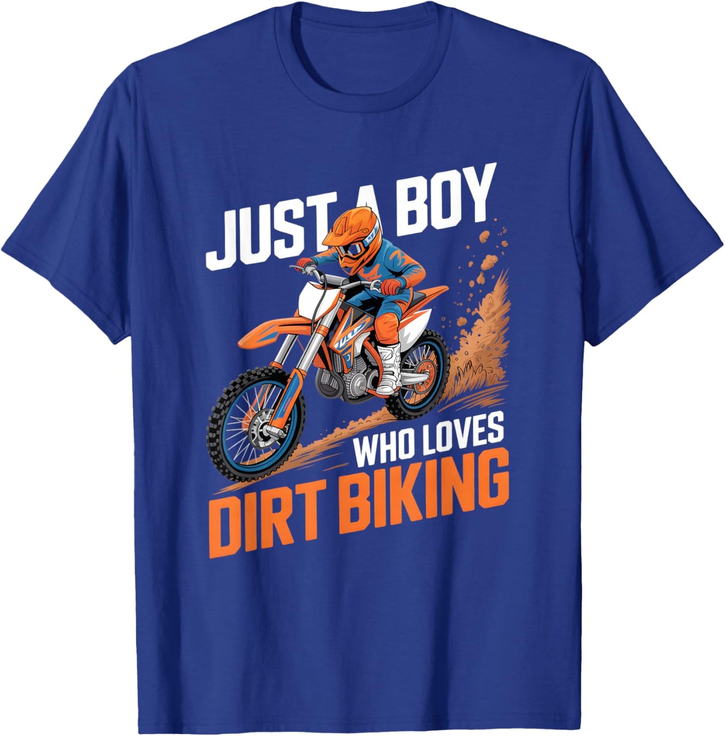 Boys Dirt Biking T-Shirt - T-Shirt | Royal