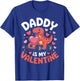 Daddy is My Valentine Cute Dinosaur Heart Outfit Kids Boys T-Shirt - T-Shirt | Royal