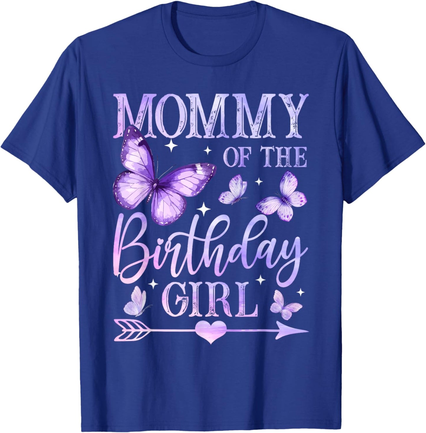Butterfly Mommy of The Birthday Girl Matching Family T-Shirt - T-Shirt | Royal