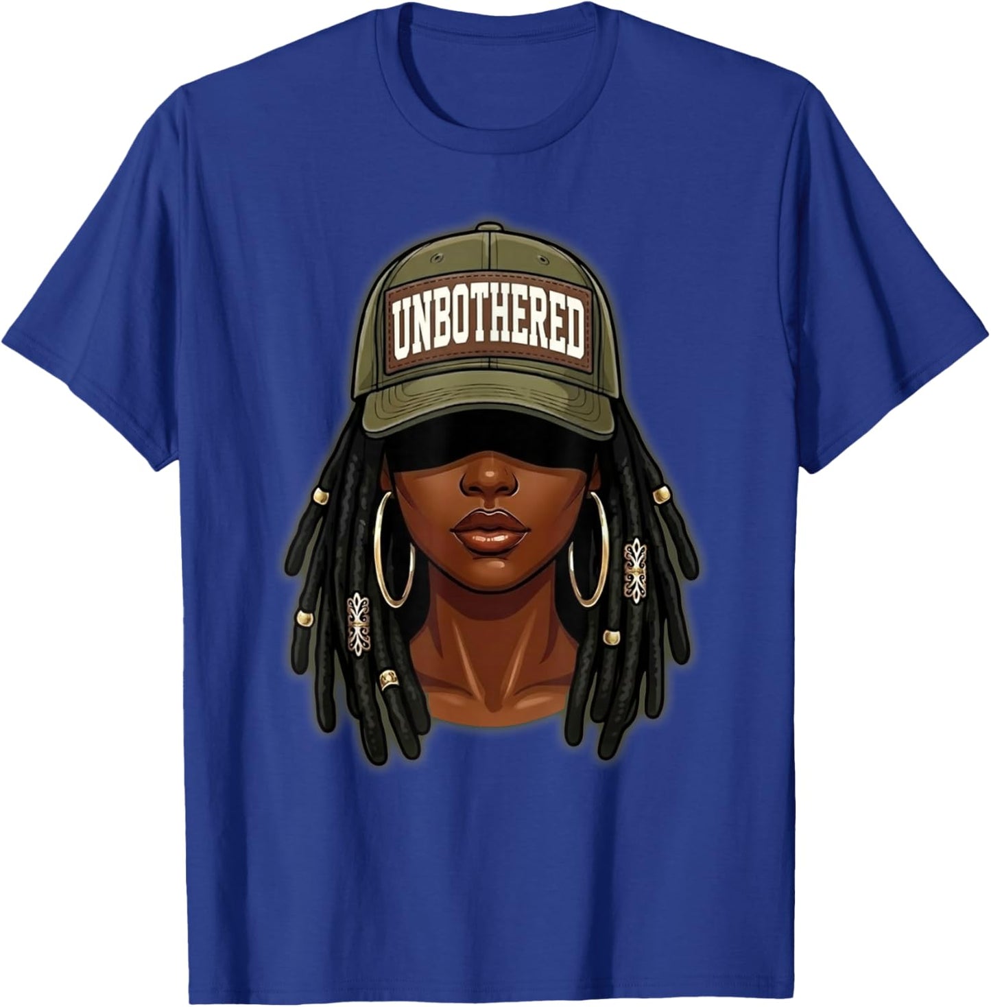 Black Women Camoa Apparel, Black History Month Unbothered T-Shirt - T-Shirt | Royal