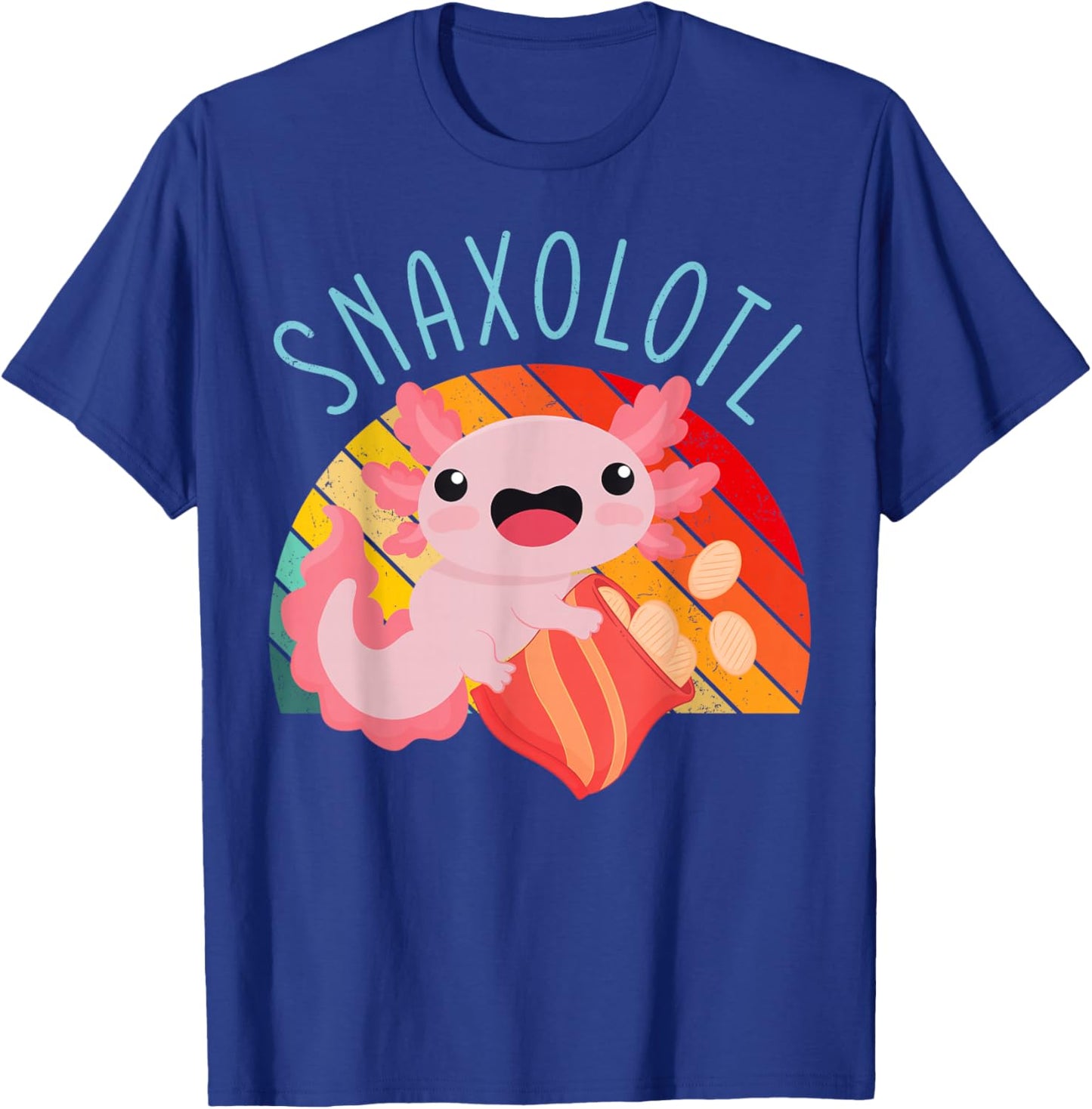 Snaxolotl Lovers Cute Funny Snack Humorous Vibe T-Shirt - T-Shirt | Royal