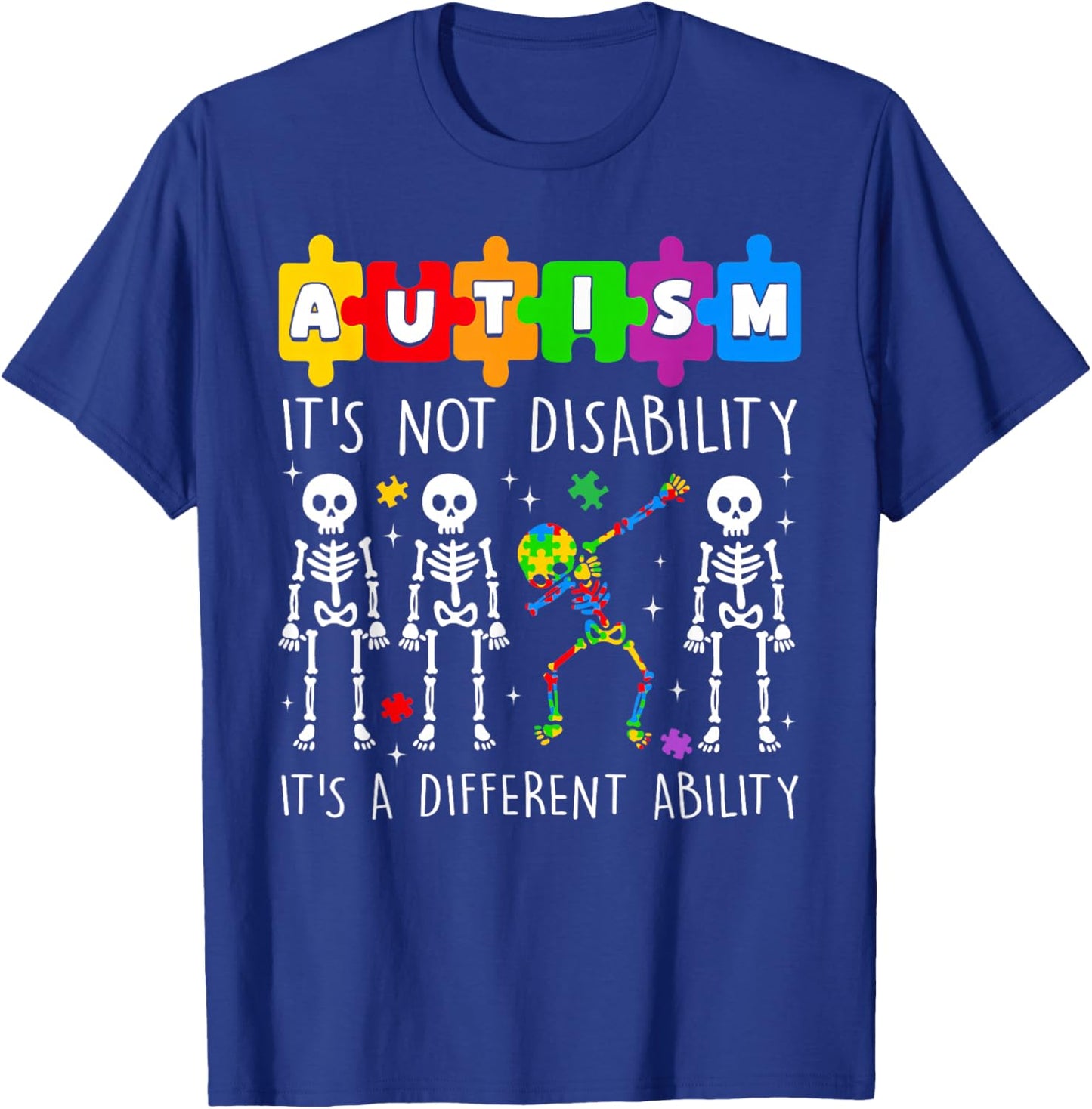 Autism It's Not Disability It's A Different Ability Boy Girl T-Shirt - T-Shirt | Royal