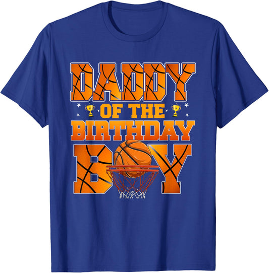 Basketball Daddy of The Birthday Boy Family Matching T-Shirt - T-Shirt | Royal