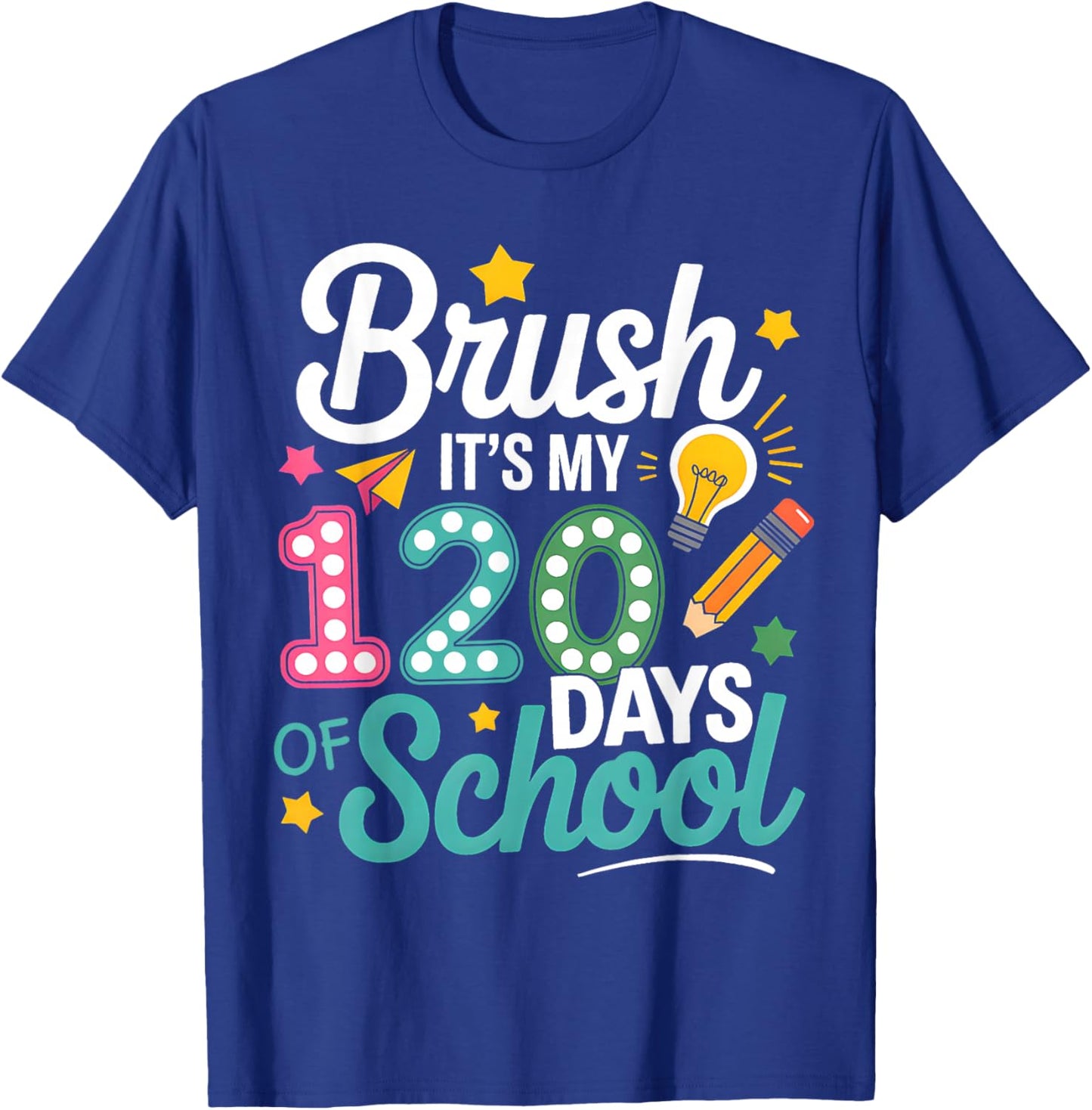 Bruh Its My 120 Days of School Kids Boys 120th Day Teachers T-Shirt - T-Shirt | Royal