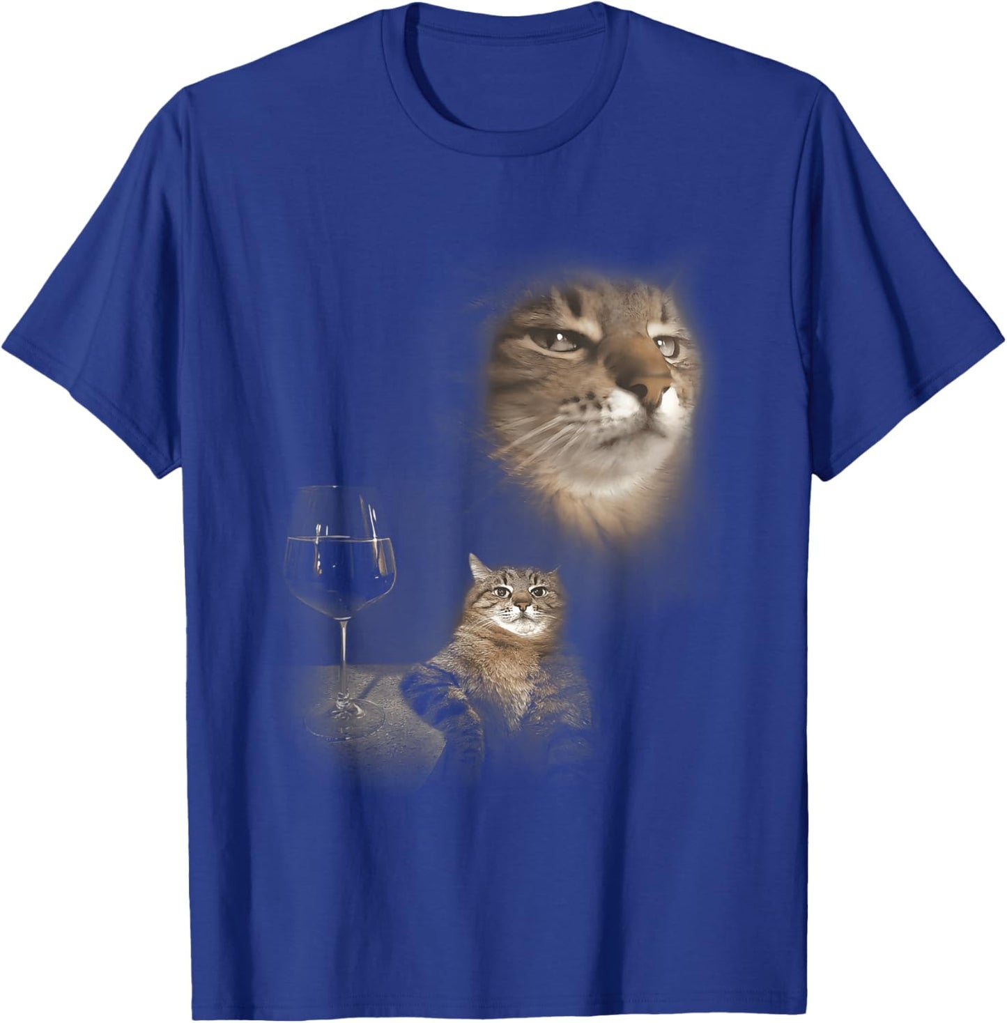 Cat Portrait Kitten Funny Sassy Cat Meme Stupid Brainrot T-Shirt - T-Shirt | Royal